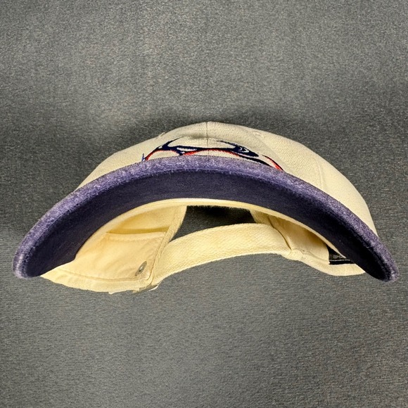 Vintage Porsche Motorsport Beige, Suede Purple Brim Embroidered Adjustable Cap - Picture 7 of 10